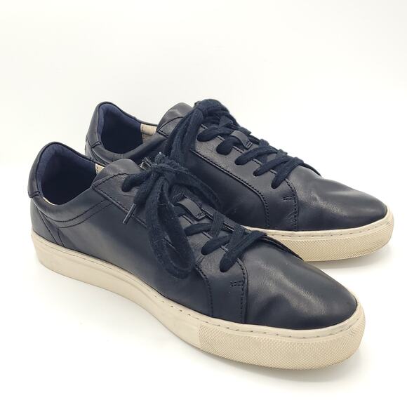 Banana Republic Rich Black Leather Lace Up Shoes Mens Size 9 - Picture 3 of 9